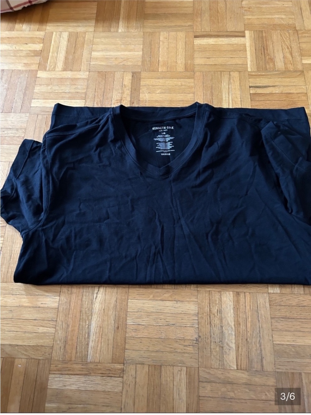 Kenneth Cole Women’s Black V-Neck Short Sleeve Tee